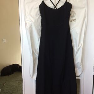 Versus Versace Vintage criss-cross back black gown